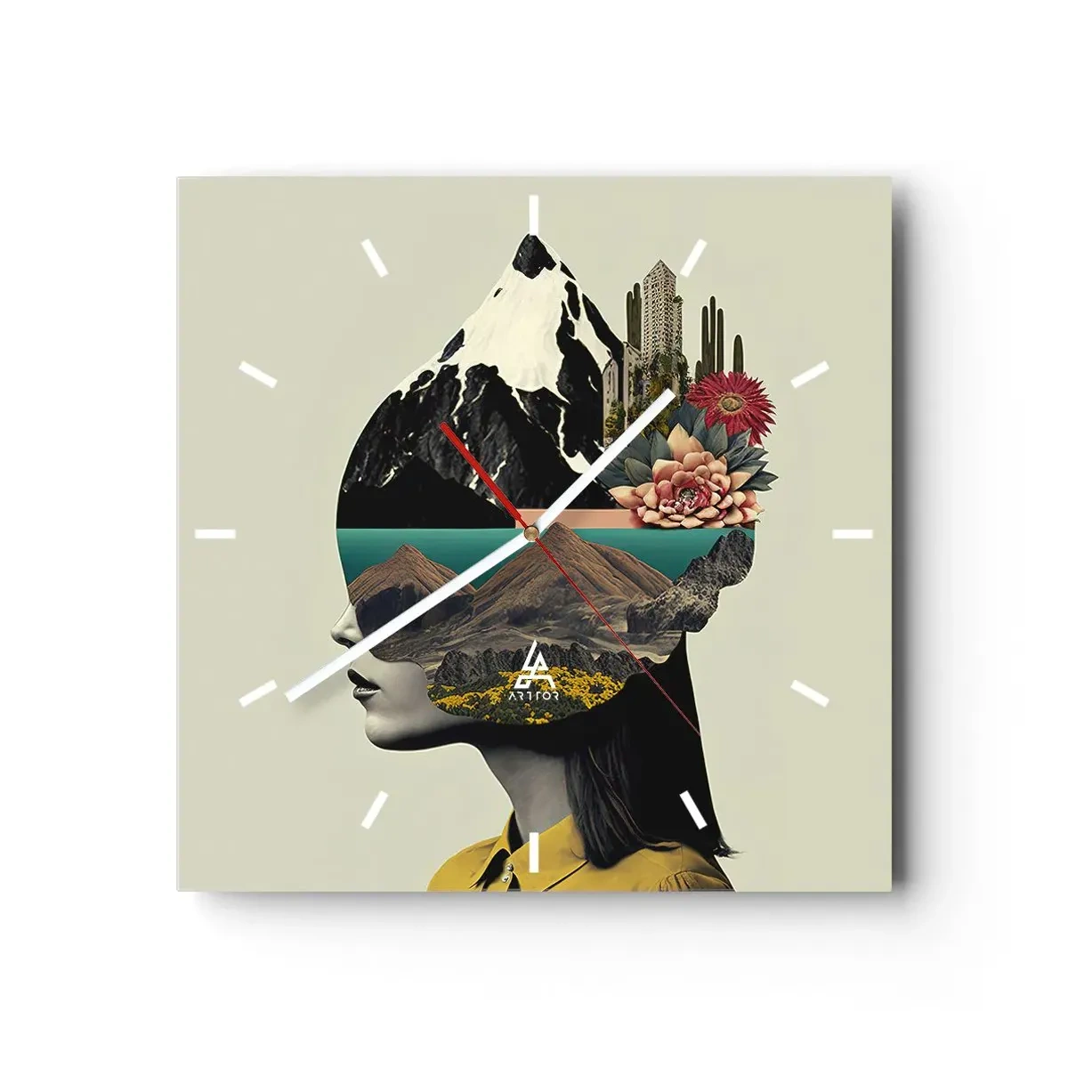 Wandklok - Klok - Vrouw – altijd een mysterie - 40x40 cm