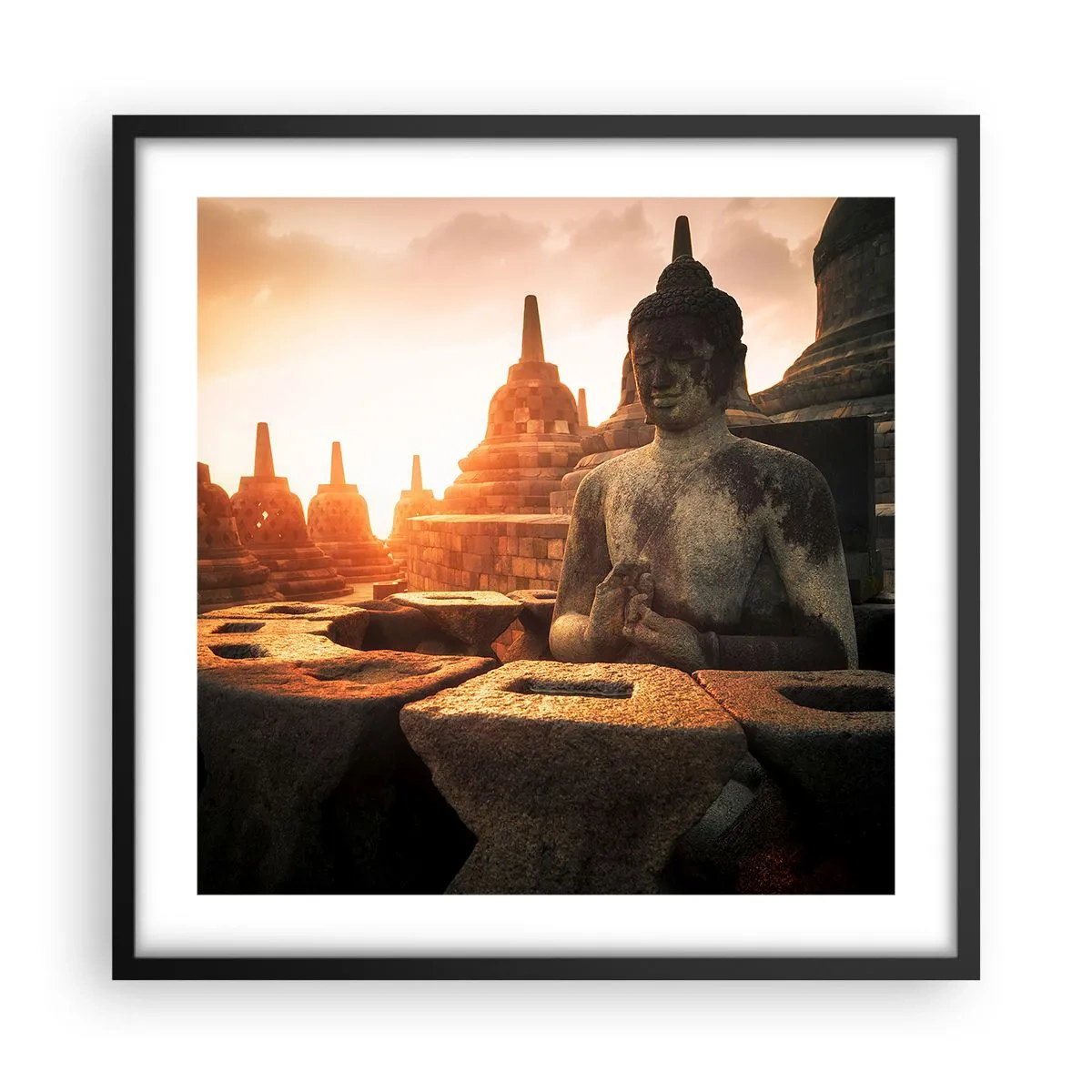 Poster in een zwarte lijst - Weer van grote wijsheid - 50x50 cm