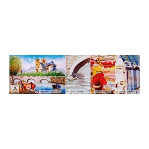 Fotobehang Monster Premium Canvas - Hun tijd gaat nooit voorbij - Stad, Parijs, Architectuur - 100x30 cm