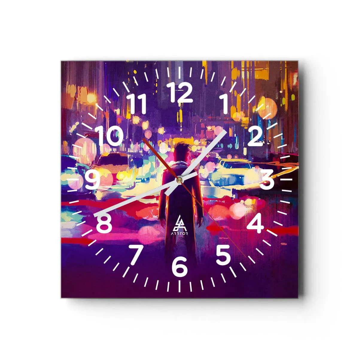 Wandklok - Klok - Ondergedompeld in het licht - 40x40 cm