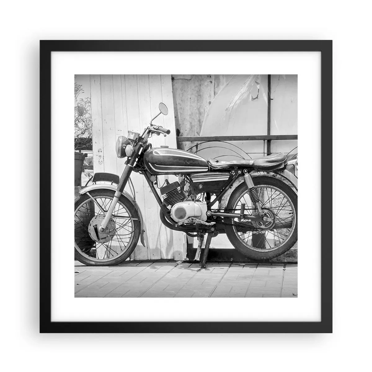 Poster in een zwarte lijst - Klassiek boven alles - 40x40 cm