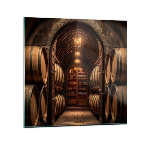 Schilderen op glas - Sfeervolle kelder - 30x30 cm