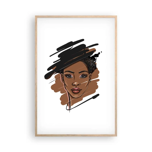 Een poster in een licht eiken lijst - Zoet als chocolade - 61x91 cm