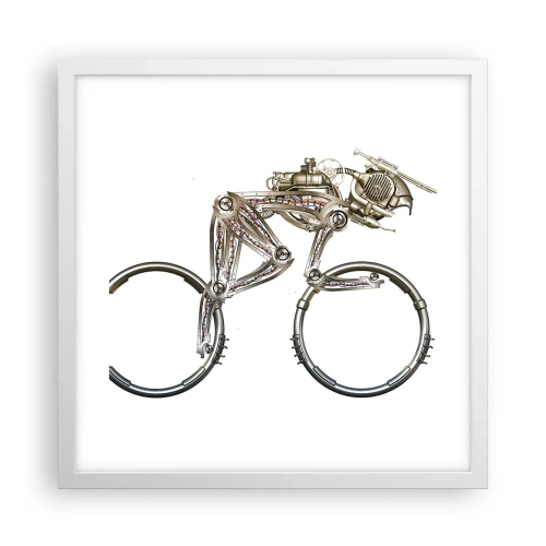 Poster in een witte lijst - Een prachtige machine - 40x40 cm