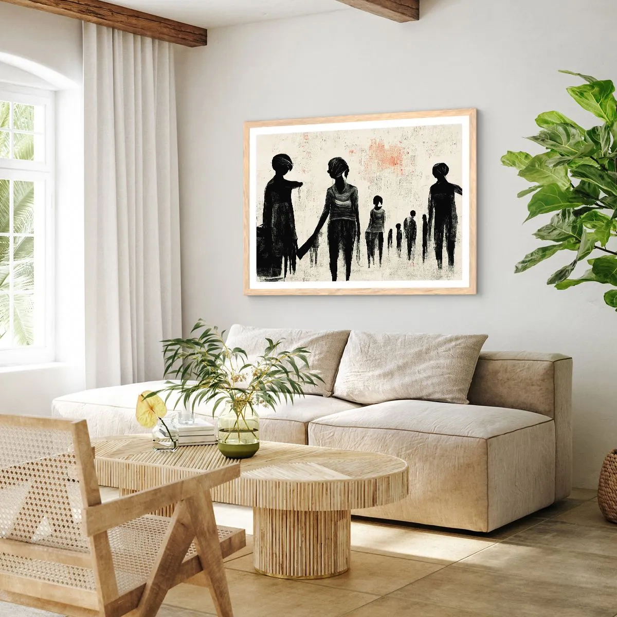 Een poster in een licht eiken lijst - Tegen eenzaamheid - 50x40 cm