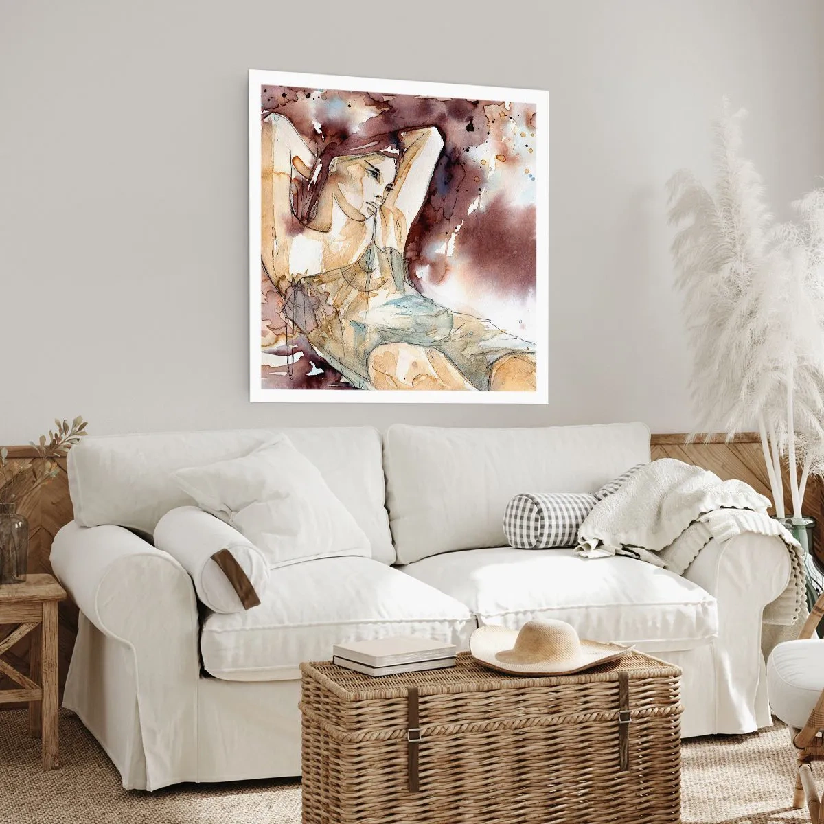 Poster - In een lila stemming - 30x30 cm