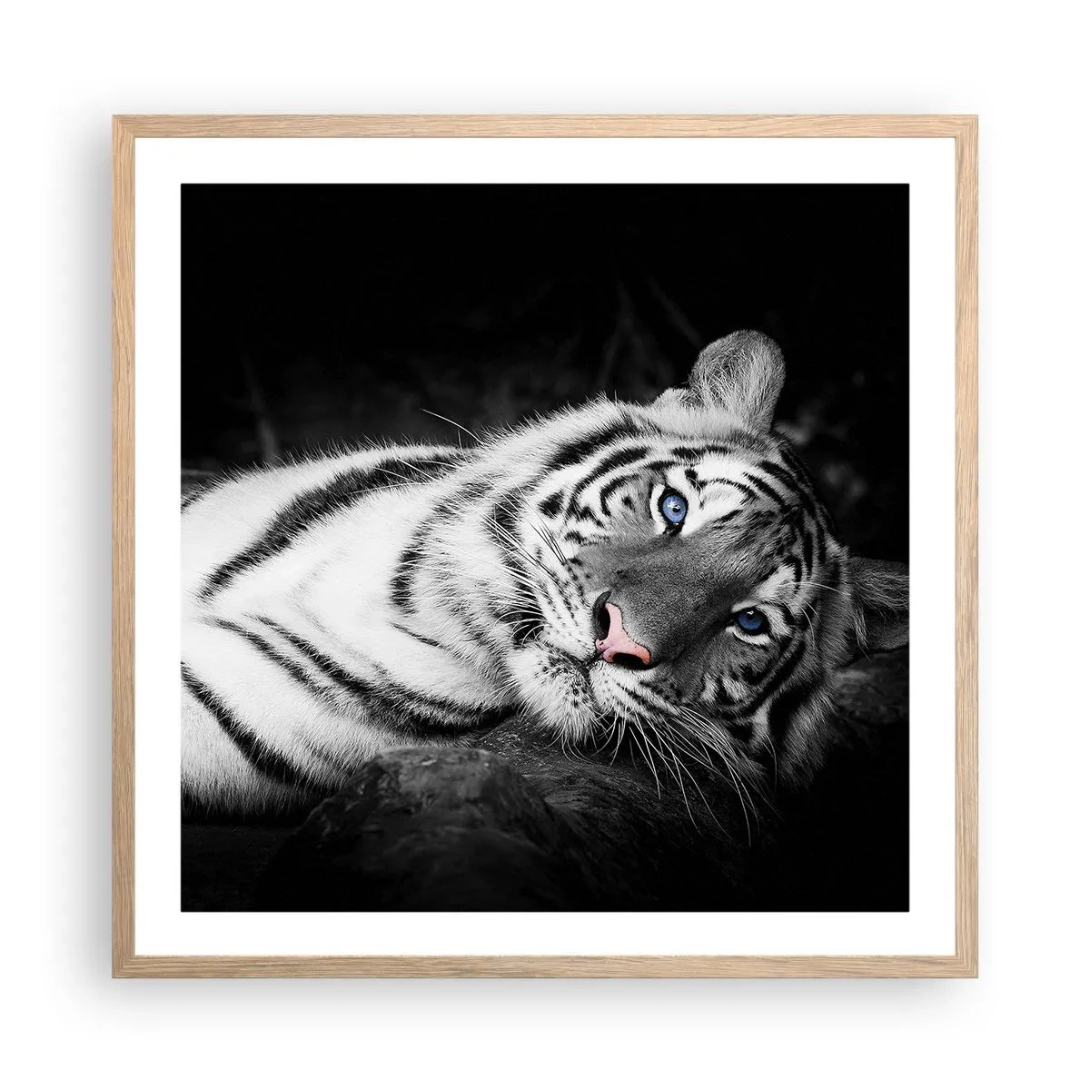 Een poster in een licht eiken lijst - Wildheid en vrede - 60x60 cm