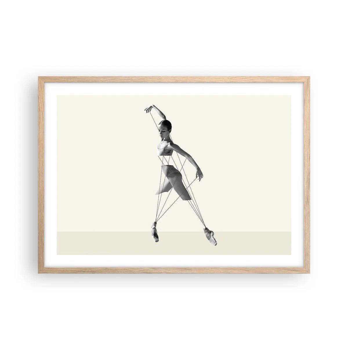 Een poster in een licht eiken lijst - In het theater van de wereld - 70x50 cm