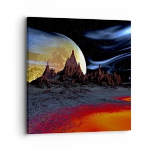 Schilderen op canvas - Onbekende wereld - 30x30 cm