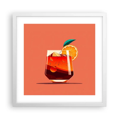 Poster in een witte lijst - Zomerse verfrissing - 40x40 cm