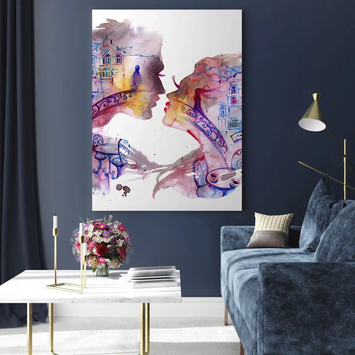 Schilderen op glas - De geheime brug van zuchten - 80x120 cm