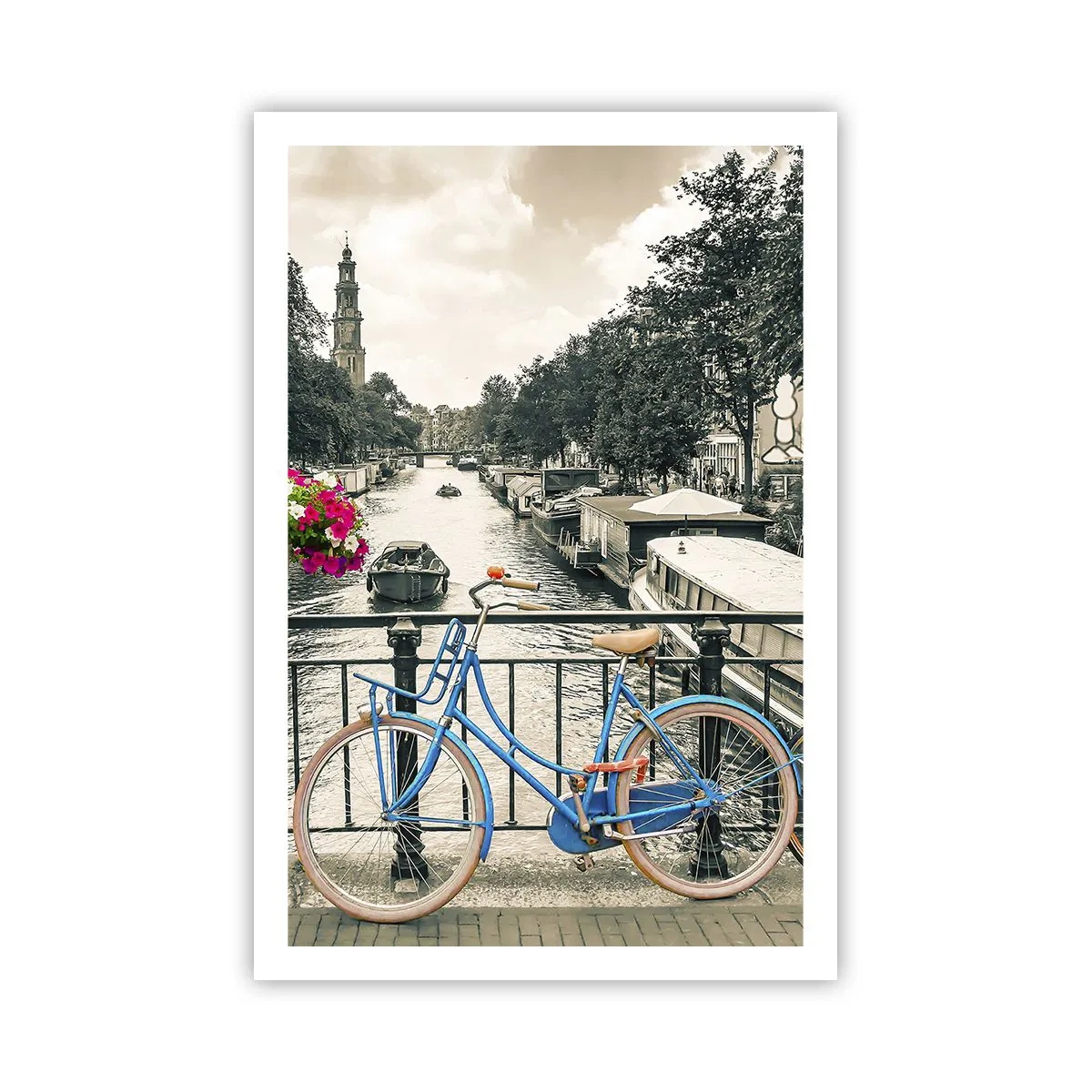 Poster - De kleuren van de Amsterdamse straat - 61x91 cm