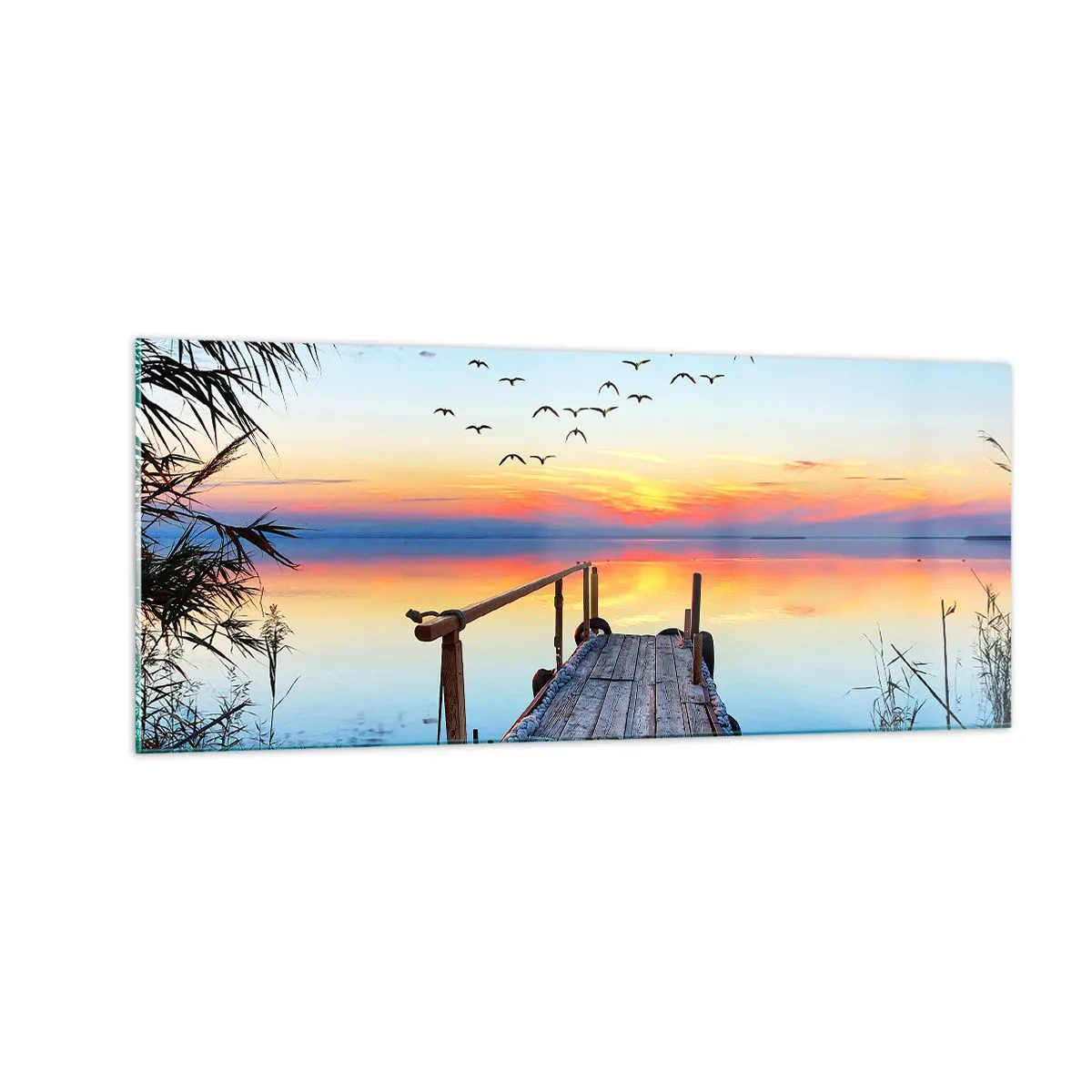 Schilderen op glas - Het is tijd om terug te gaan... - 100x40 cm