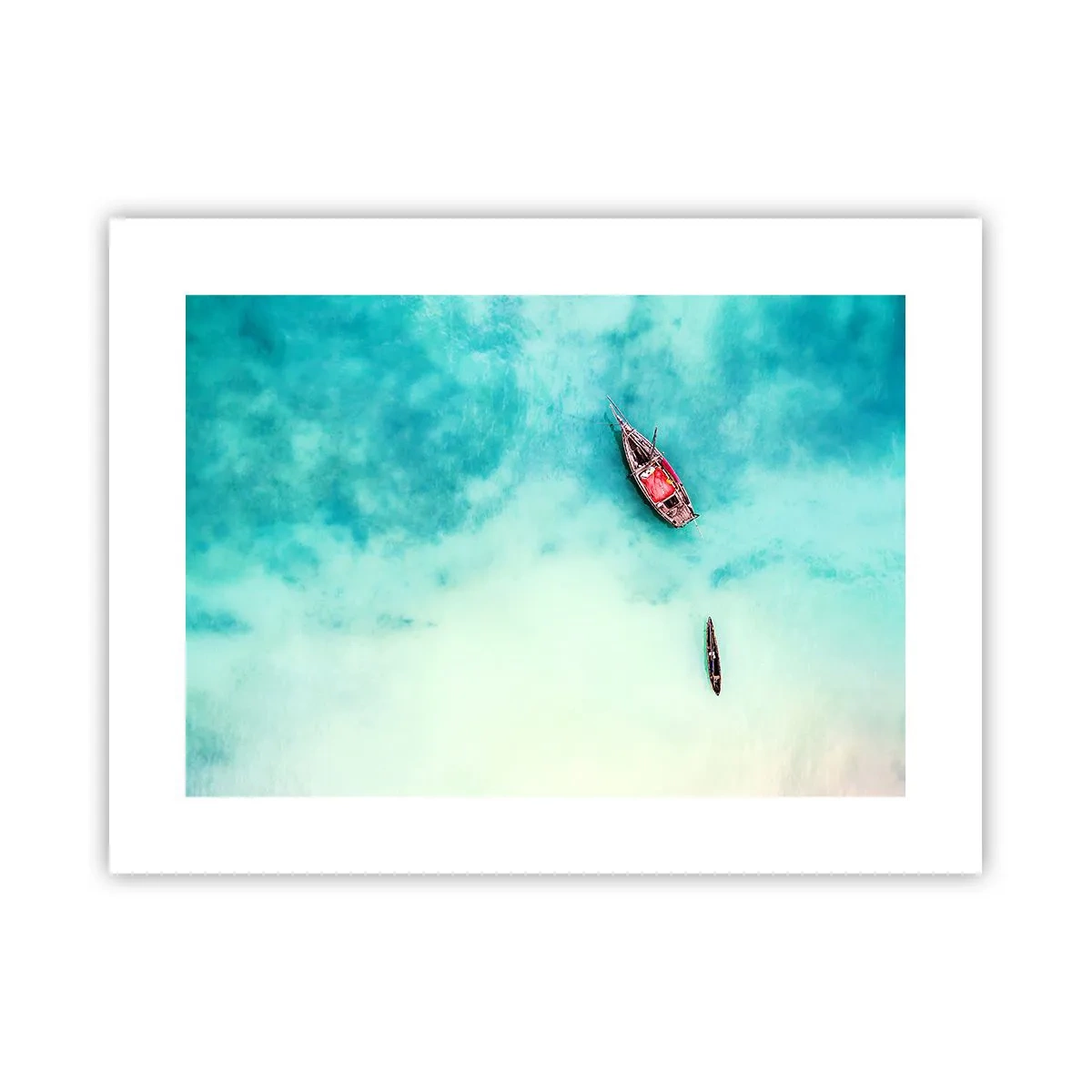 Poster - Want op de stranden van Zanzibar, wanneer het teveel aan water ... - 40x30 cm