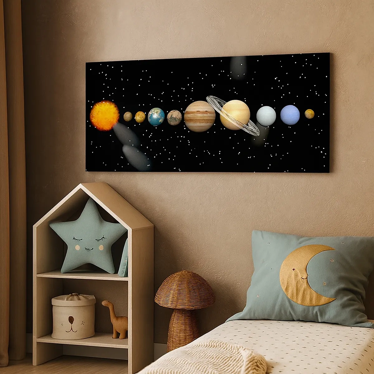 Schilderen op canvas - En de planeten razen, razen...  - 30x30 cm