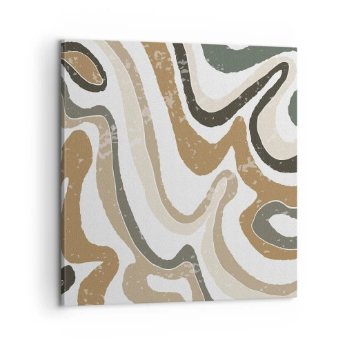 Schilderen op canvas - Meanders van aardekleuren - 60x60 cm