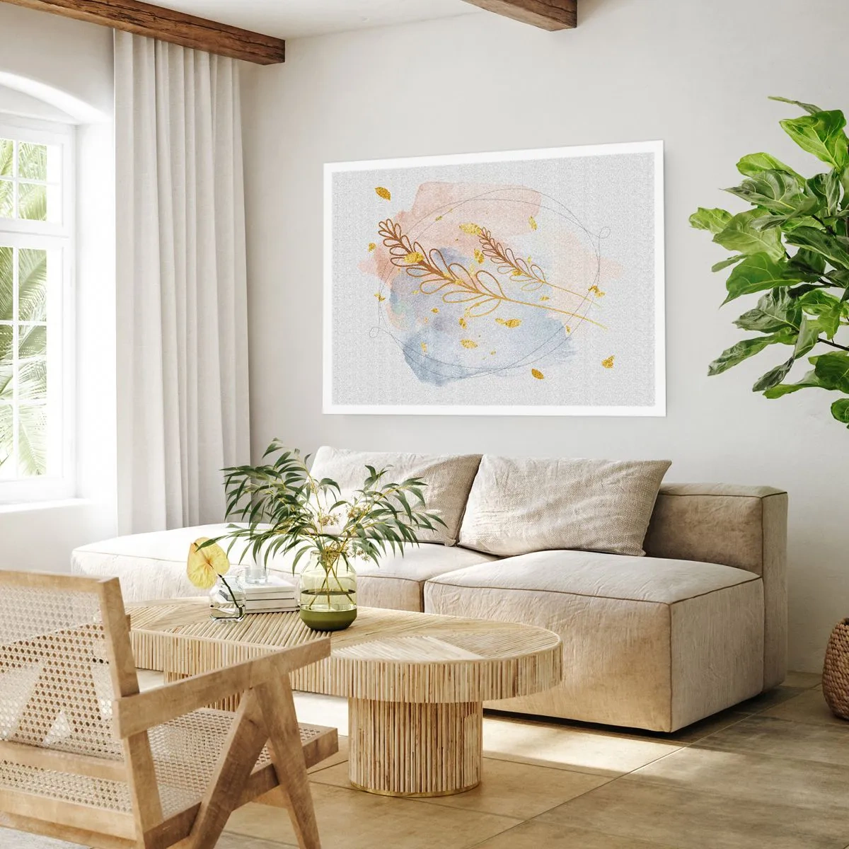 Poster - Gouden explosie - 100x70 cm