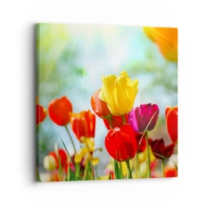 Schilderen op canvas - Alle kleuren van de zon - 30x30 cm