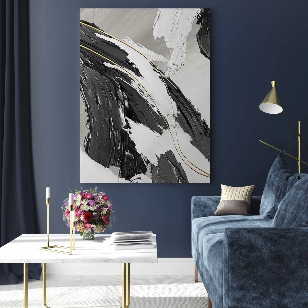 Schilderen op glas - Abstractie op grote schaal - 50x70 cm