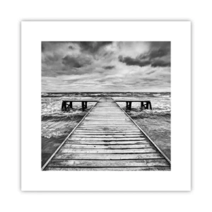 Poster - Ik wacht tot de wind wegjaagt... - 30x30 cm