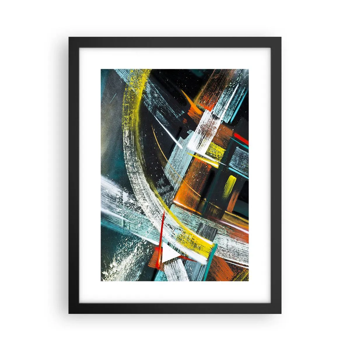 Poster in een zwarte lijst - De energie van beweging - 30x40 cm