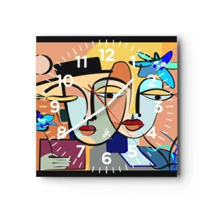 Wandklok - Klok - Picasso's randez-vous - 40x40 cm