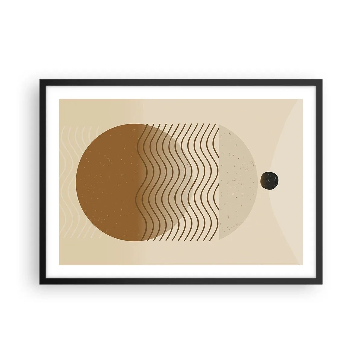 Poster in een zwarte lijst - Over de oorsprong van geometrische figuren - 70x50 cm