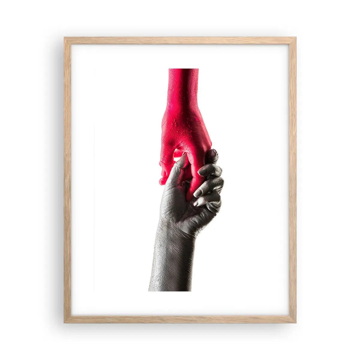 Een poster in een licht eiken lijst - Samen, hoewel anders - 40x50 cm