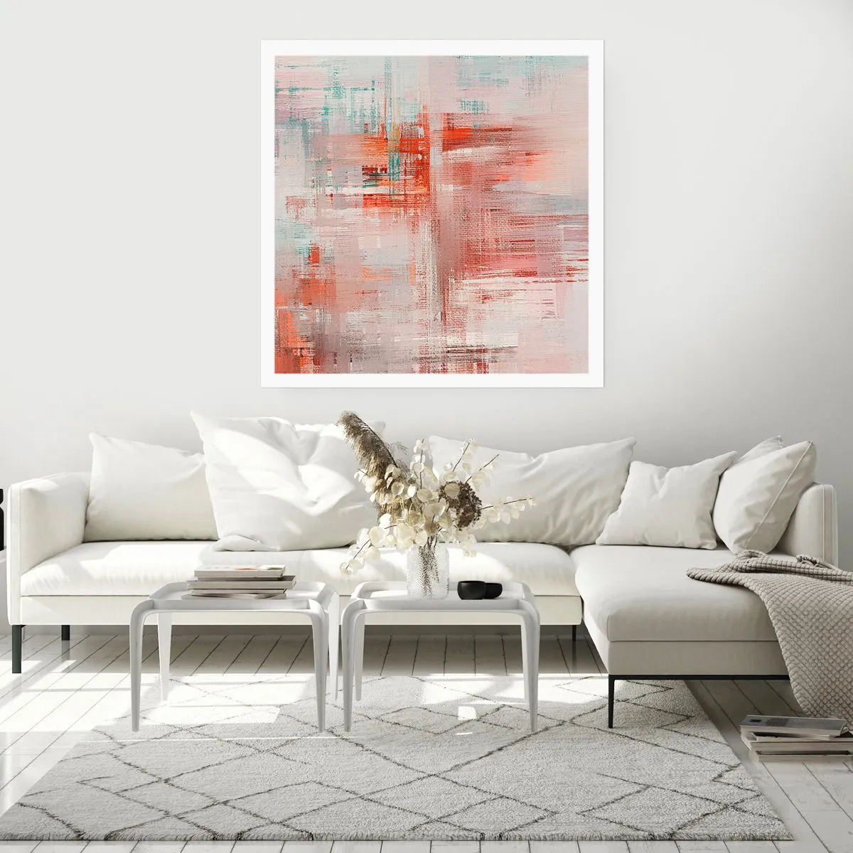 Poster - Vaag. Maar roze - 40x40 cm