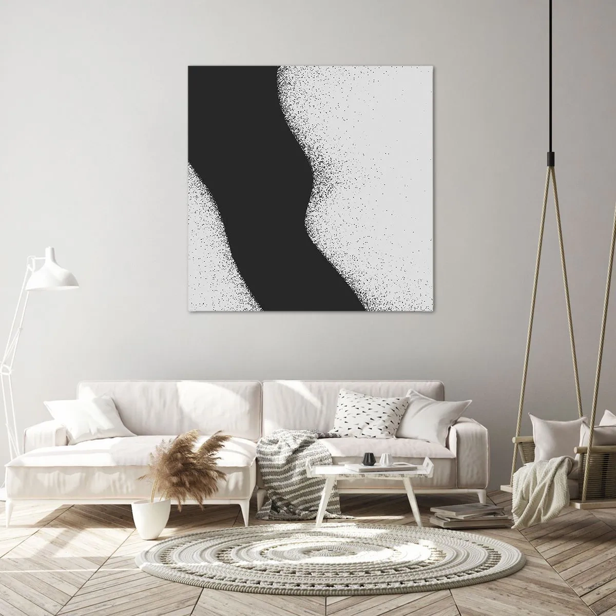 Schilderen op canvas - Vloeibare balans - 50x50 cm