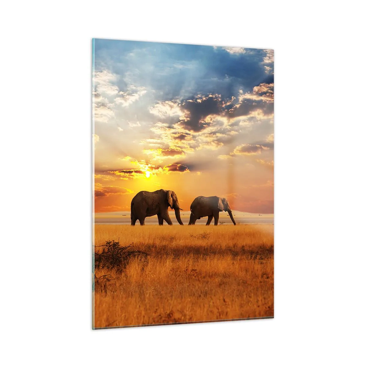 Schilderen op glas - Familie wandeling - 50x70 cm