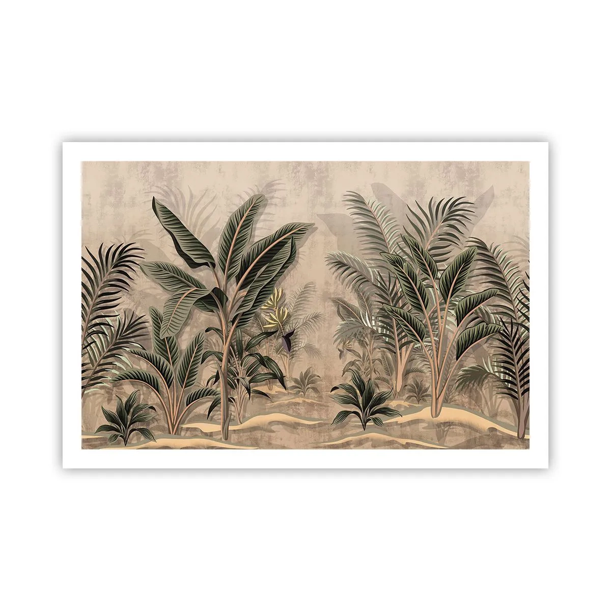 Poster - Een gravure in koloniale stijl - 91x61 cm
