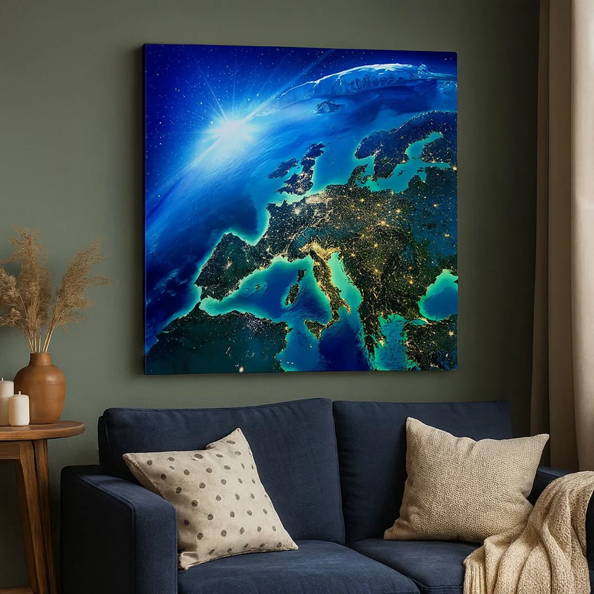 Schilderen op canvas - Sprankelend Europa - 30x30 cm