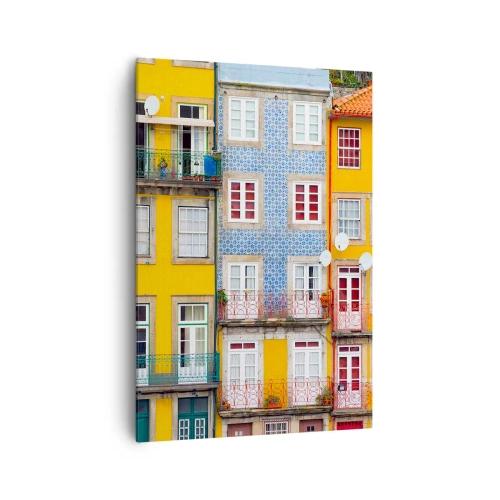 Schilderen op canvas - De kleuren van de oude stad - 70x100 cm