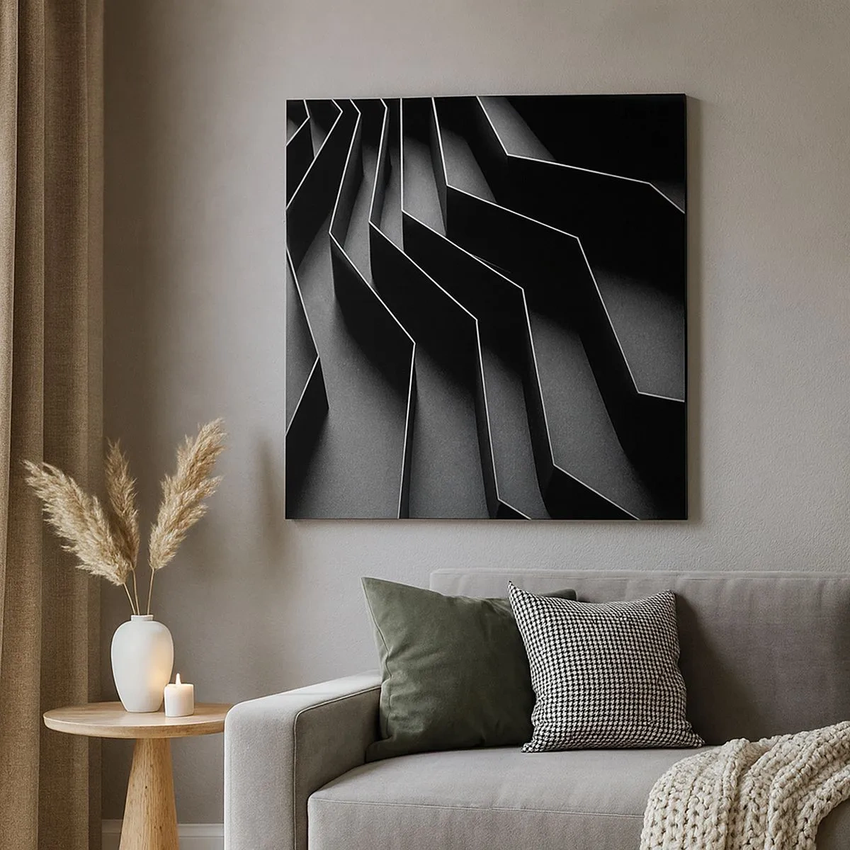 Schilderen op canvas - Ruimtelijke orde - 30x30 cm