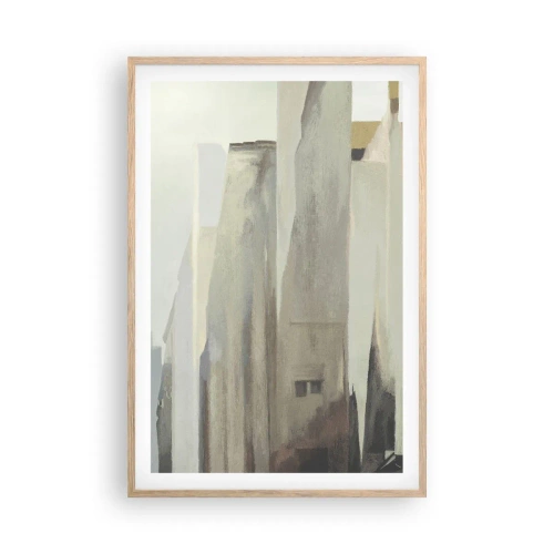 Een poster in een licht eiken lijst - Droom over de stad - 61x91 cm
