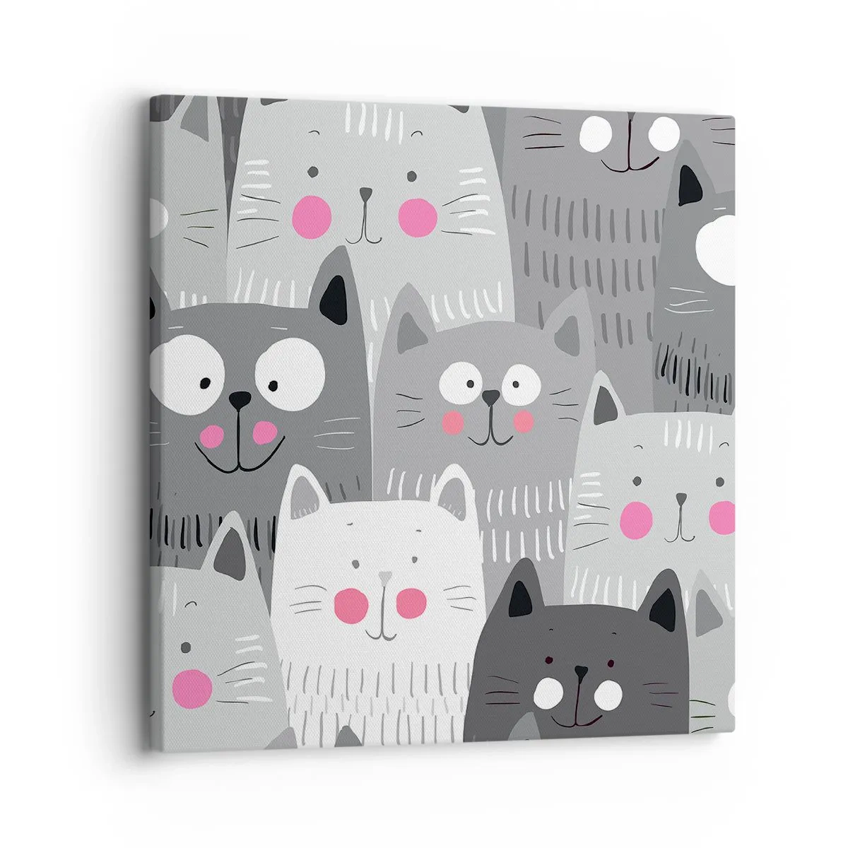 Schilderen op canvas - De wereld van de kat - 30x30 cm