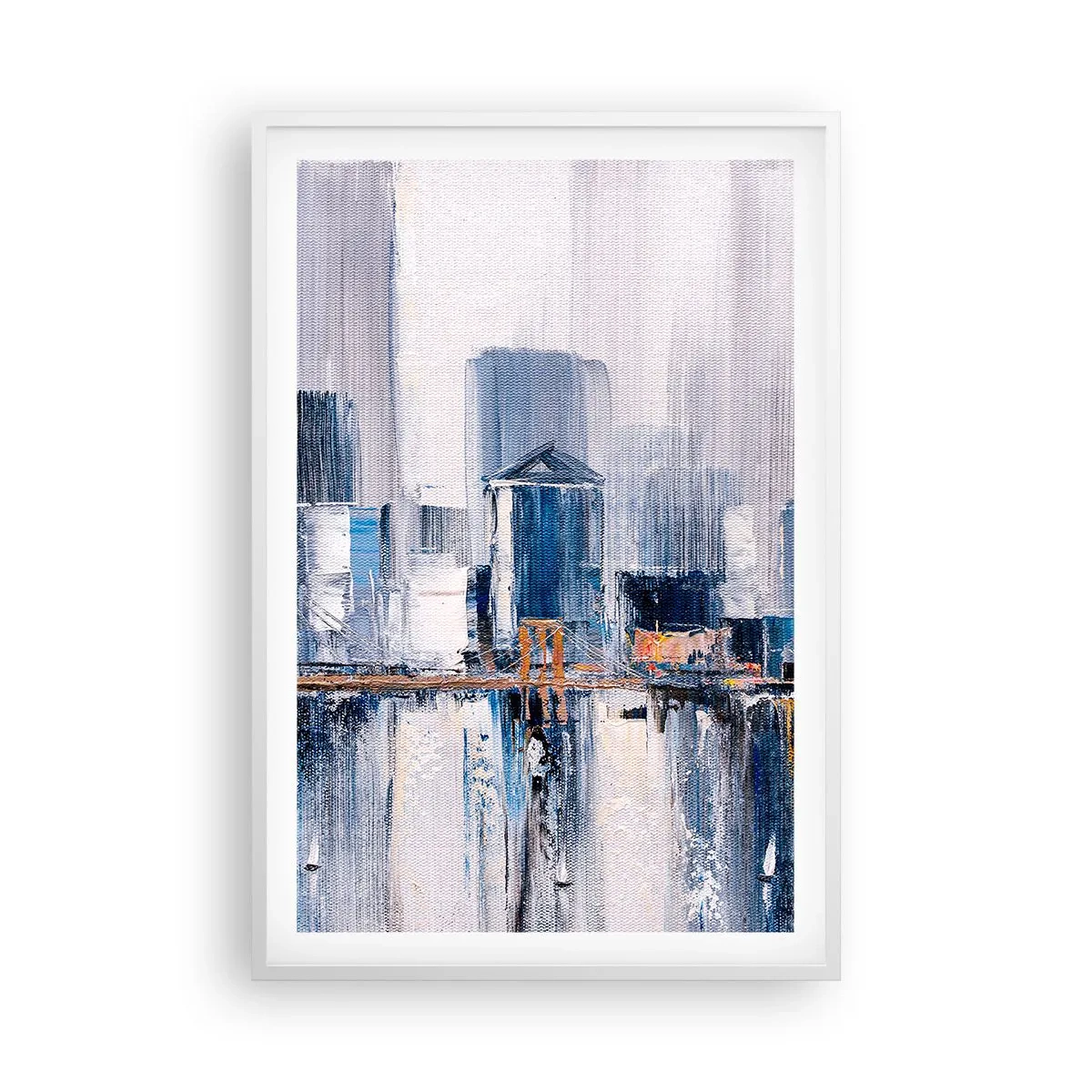 Poster in een witte lijst - New Yorkse impressie - 61x91 cm