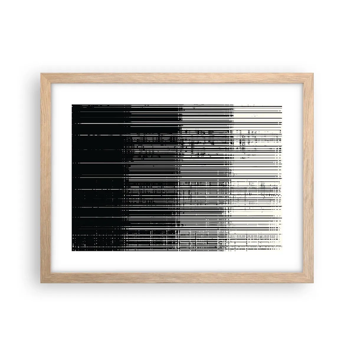Een poster in een licht eiken lijst - Golven en vibraties - 40x30 cm