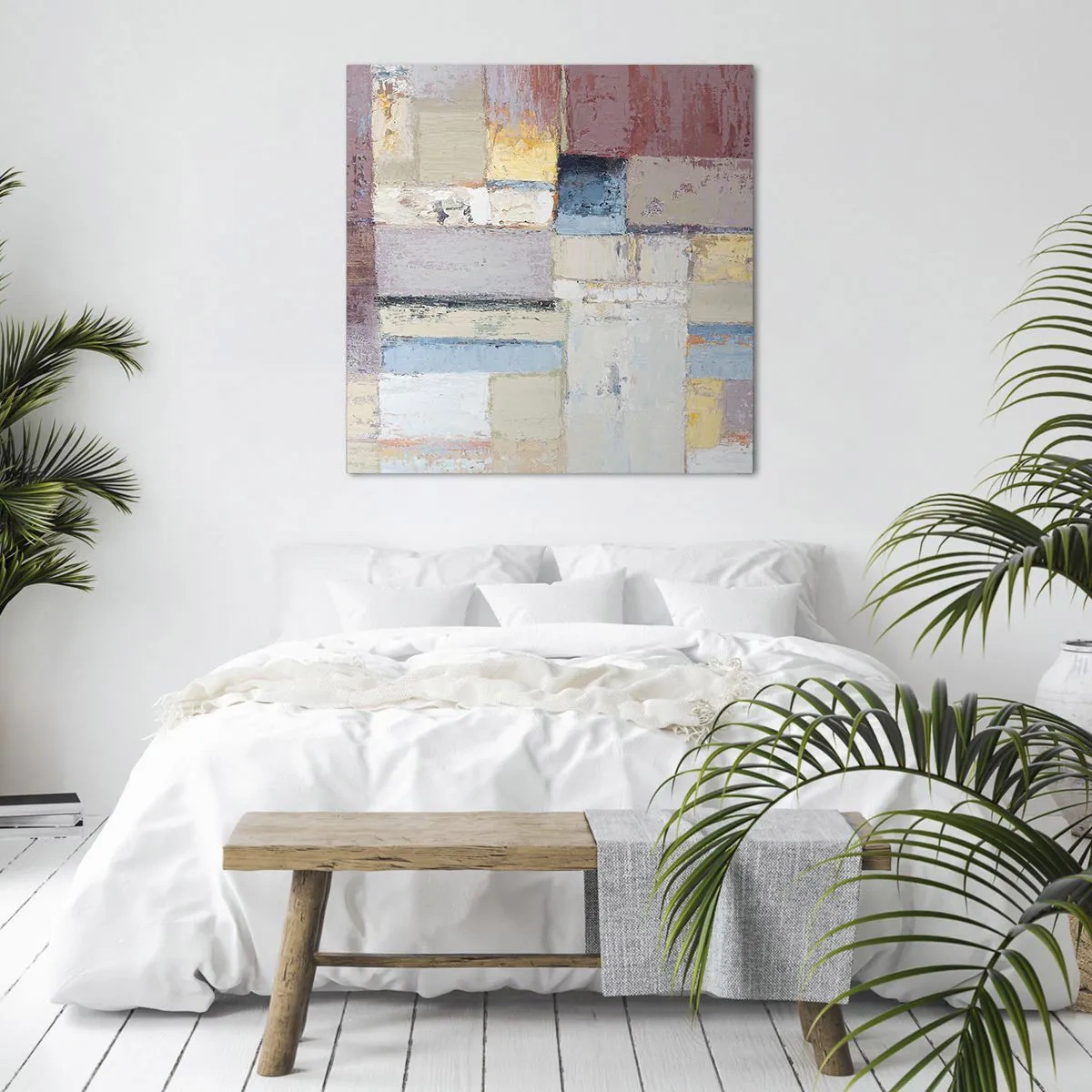 Schilderen op canvas - De rust van geometrie - 30x30 cm