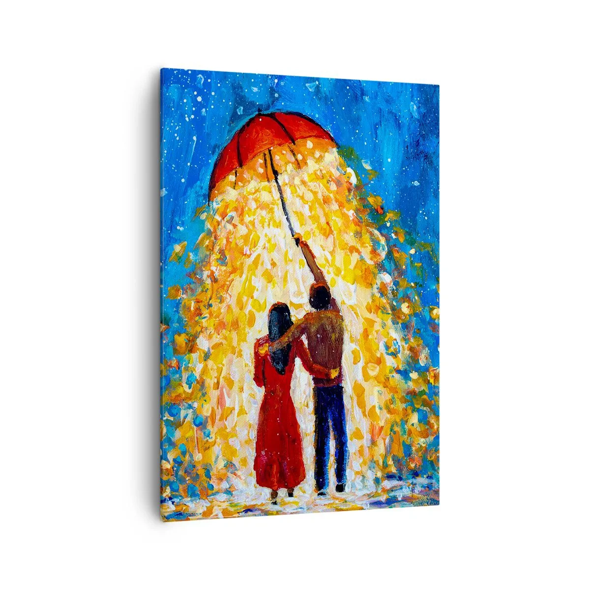 Schilderen op canvas - De magie van een regenachtige avond? - 70x100 cm