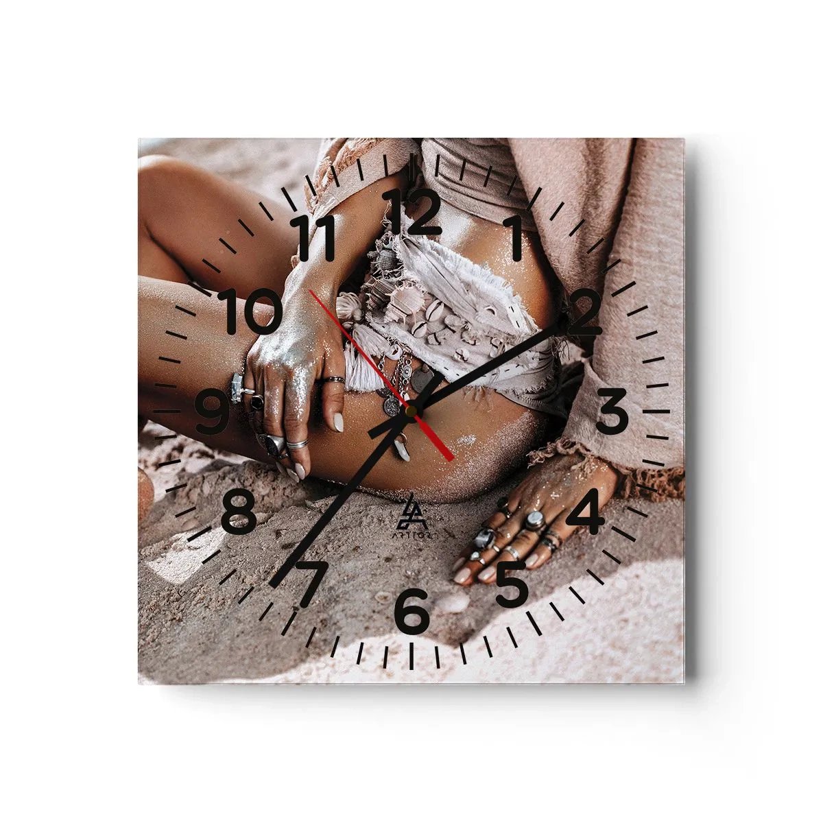 Wandklok - Klok - Door de golven gegooid? - 30x30 cm