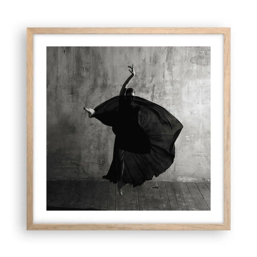 Een poster in een licht eiken lijst - Gepassioneerde riem - 50x50 cm