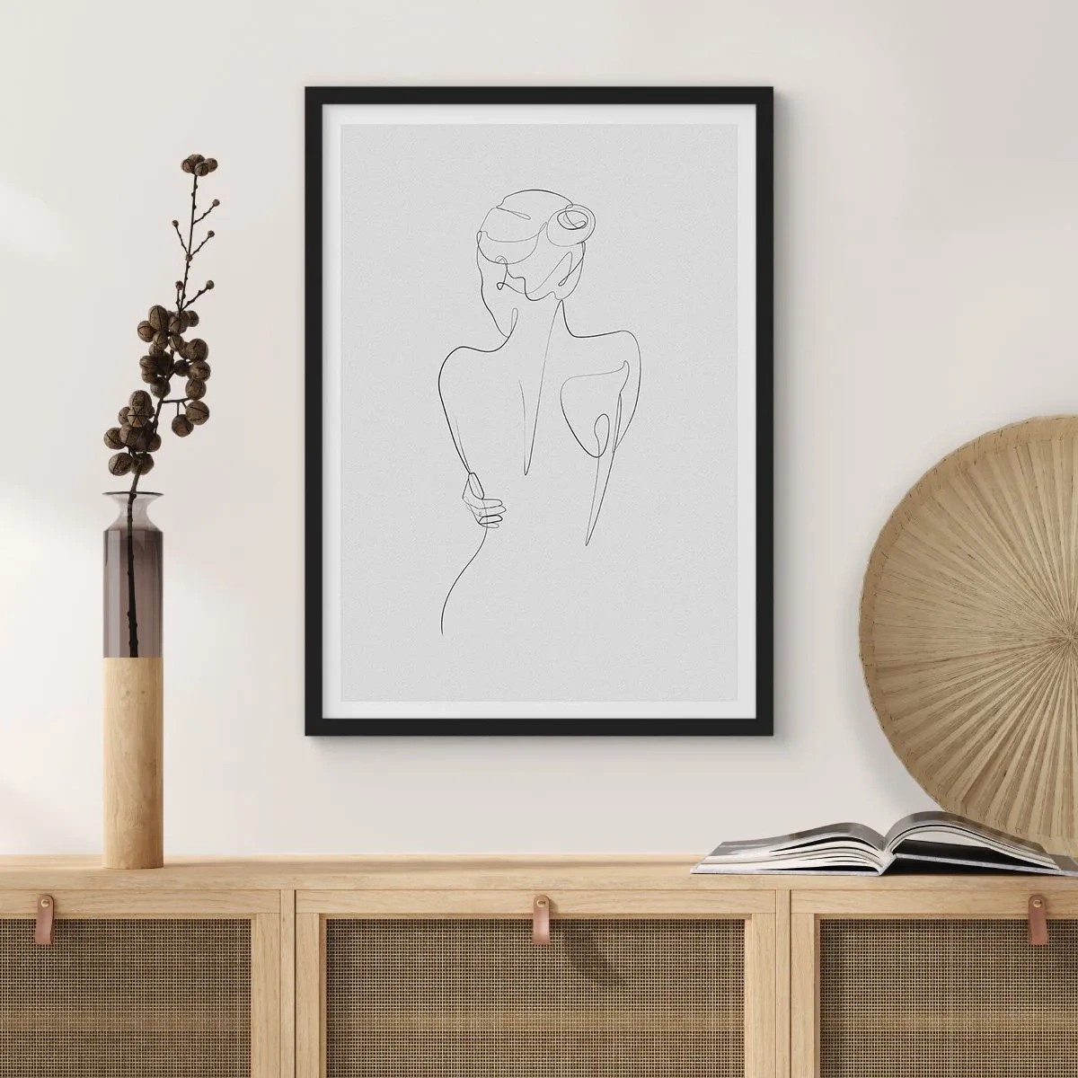 Poster in een zwarte lijst - Lichaamsmuziek - 40x50 cm