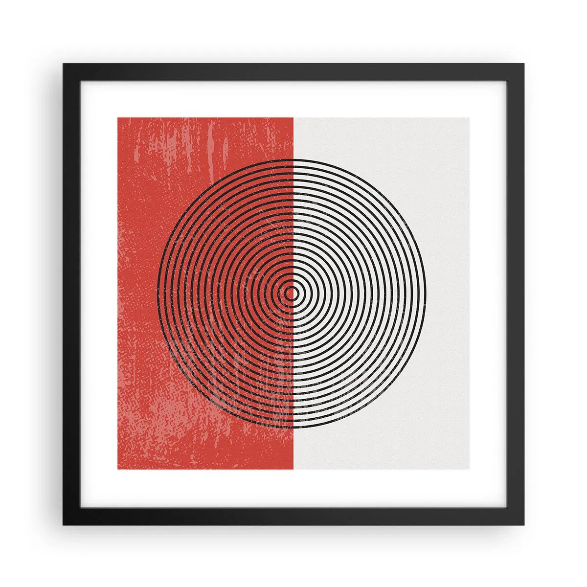 Poster in een zwarte lijst - Op de kop geslagen - 40x40 cm