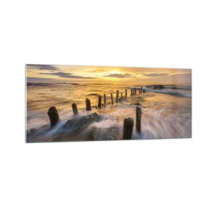 Schilderen op glas - De rauwe schoonheid van de Oostzee - 100x40 cm