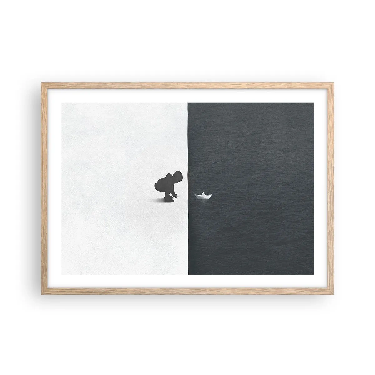 Een poster in een licht eiken lijst - Geweldige expeditie - 70x50 cm