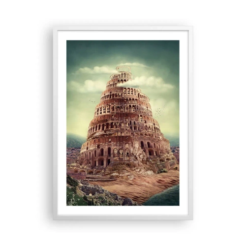 Poster in een witte lijst - Toren van Babel - 50x70 cm