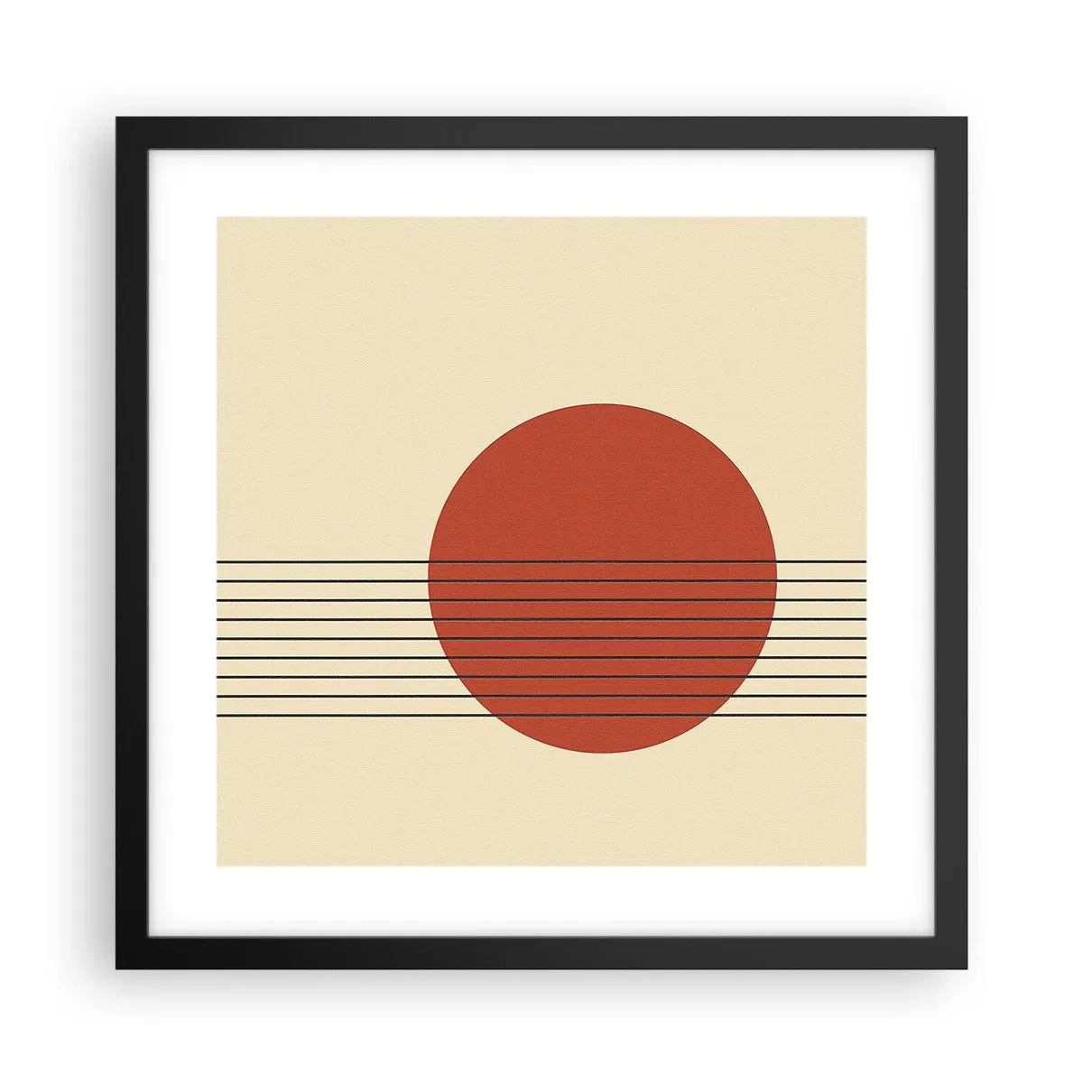Poster in een zwarte lijst - Opnieuw en opnieuw en verder - 40x40 cm
