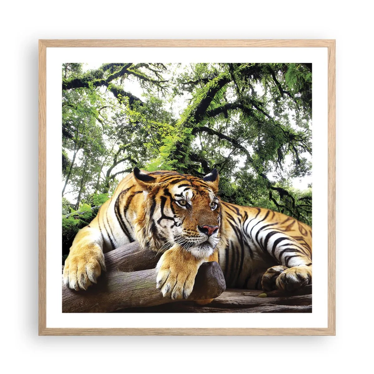 Een poster in een licht eiken lijst - Met vriendelijke groet - 60x60 cm